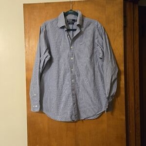 Polo Ralph Lauren Curham Classic Fit Button Down Shirt Blue White Plaid L(16.5)